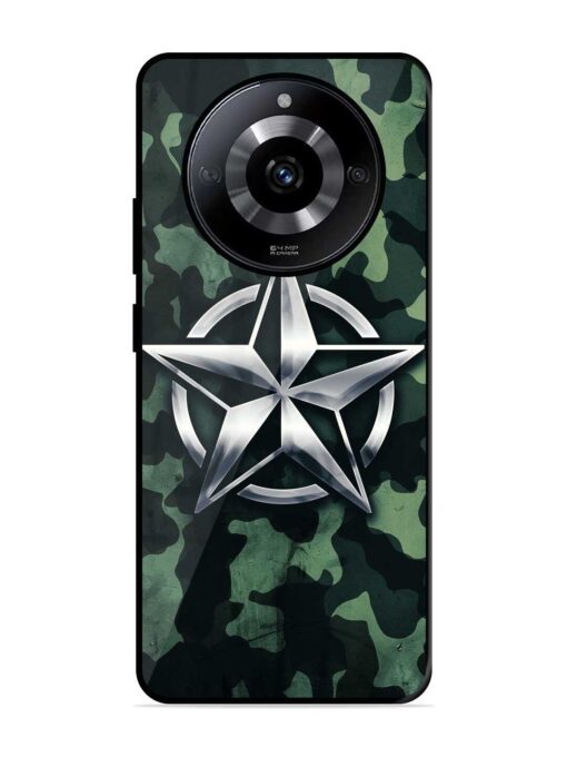 Indian Army Star Design Glossy Metal Phone Cover for Realme Narzo 60 (5G) Zapvi