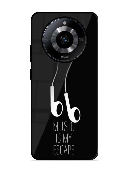 Music Is My Escape Glossy Metal Phone Cover for Realme Narzo 60 (5G) Zapvi