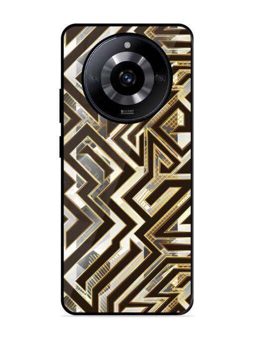 Technology Geometric Seamless Glossy Metal Phone Cover for Realme Narzo 60 (5G) Zapvi