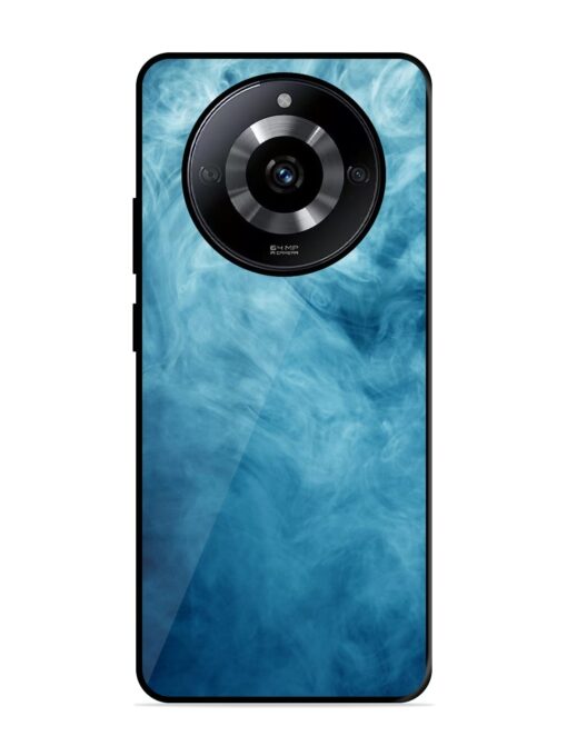 Blue Smoke Art Glossy Metal Phone Cover for Realme Narzo 60 (5G) Zapvi