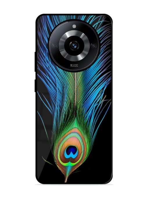 Peacock Feather Glossy Metal TPU Phone Cover for Realme Narzo 60 (5G) Zapvi