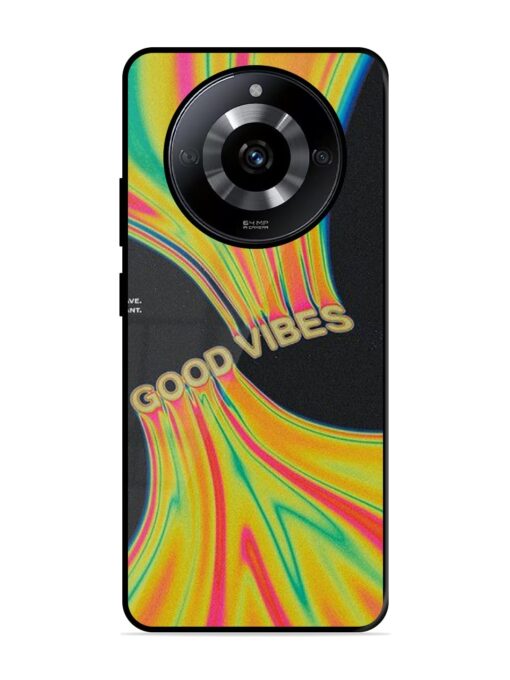 Good Vibes Glossy Metal Phone Cover for Realme Narzo 60 (5G) Zapvi