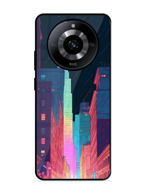 Minimal City Art Glossy Metal Phone Cover for Realme Narzo 60 (5G) Zapvi