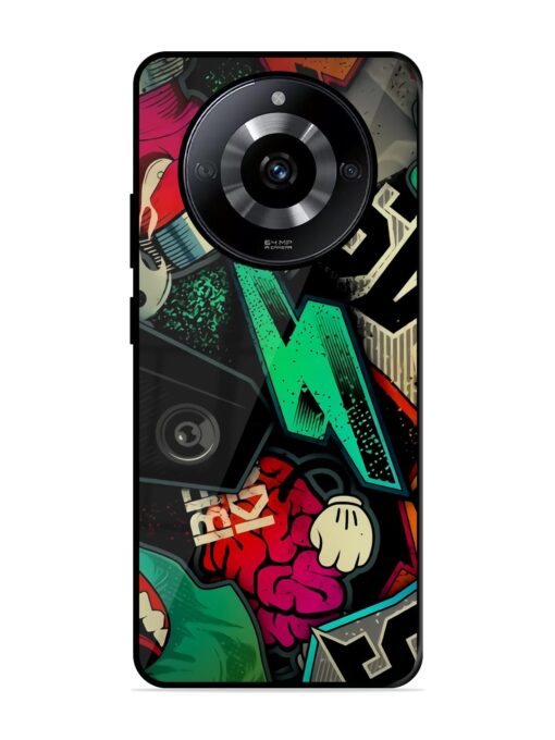 Graffiti Art Glossy Metal Phone Cover for Realme Narzo 60 (5G) Zapvi