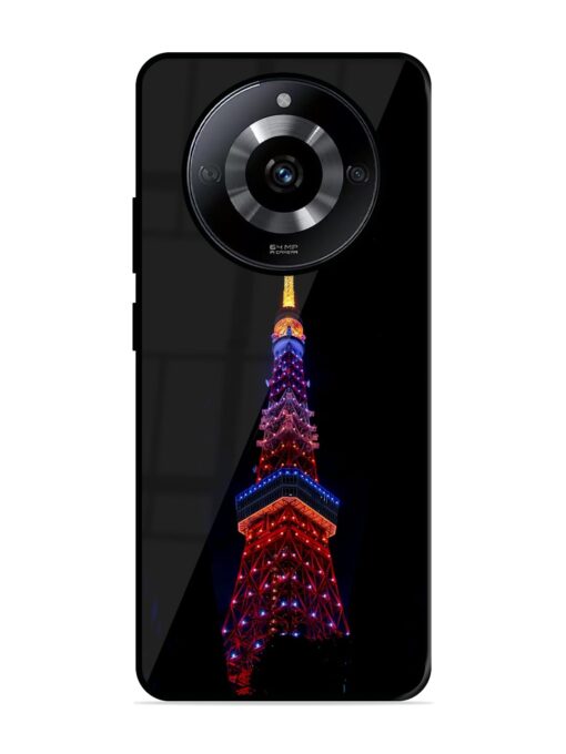 Eiffel Tower Night View Glossy Metal Phone Cover for Realme Narzo 60 (5G) Zapvi