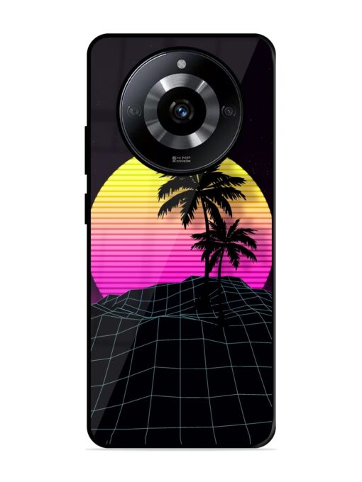 Coconut Vector Glossy Metal Phone Cover for Realme Narzo 60 (5G) Zapvi