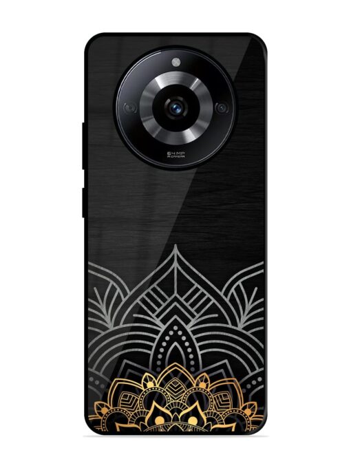 Decorative Golden Pattern Glossy Metal Phone Cover for Realme Narzo 60 (5G) Zapvi