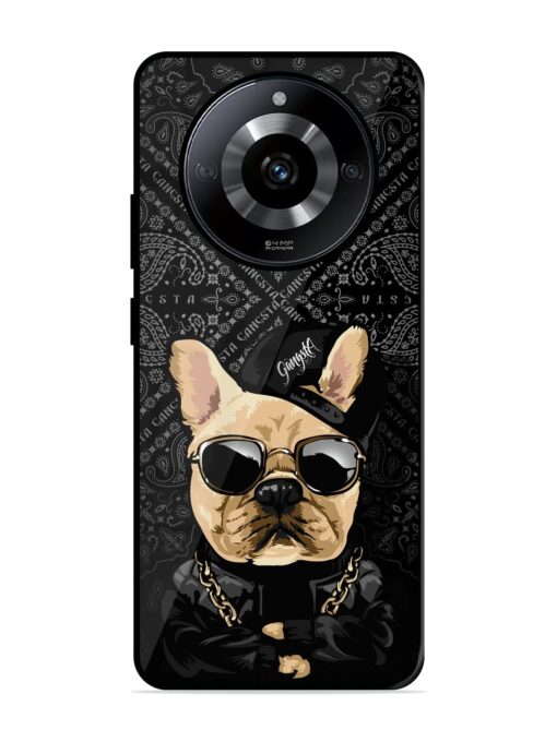 Gangsta Cool Sunmetales Dog Glossy Metal Phone Cover for Realme Narzo 60 (5G) Zapvi