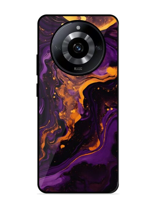 Painting Of A Purple Glossy Metal Phone Cover for Realme Narzo 60 (5G) Zapvi