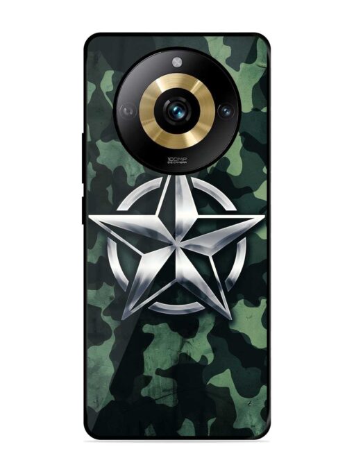 Indian Army Star Design Glossy Metal Phone Cover for Realme Narzo 60 Pro (5G)