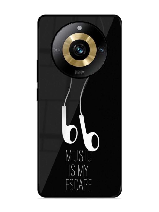 Music Is My Escape Glossy Metal Phone Cover for Realme Narzo 60 Pro (5G)