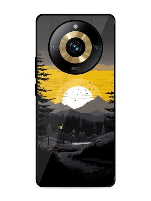 Sunset Vector Glossy Metal Phone Cover for Realme Narzo 60 Pro (5G) Zapvi