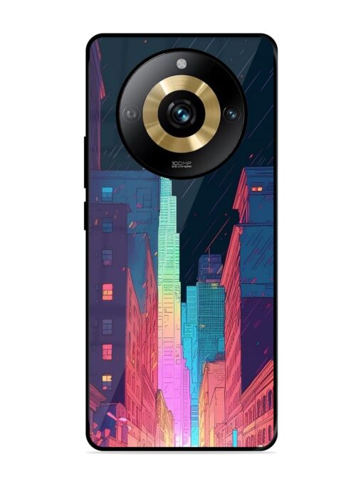 Minimal City Art Glossy Metal Phone Cover for Realme Narzo 60 Pro (5G)