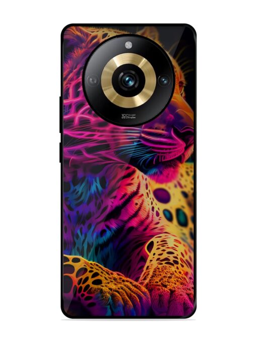 Leopard Art Glossy Metal Phone Cover for Realme Narzo 60 Pro (5G)