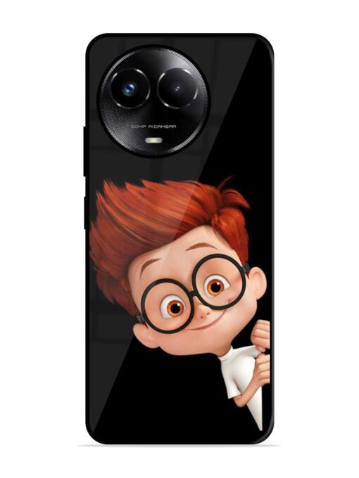 Smart Boy Cartoon Glossy Metal Phone Cover for Realme Narzo 60X (5G)