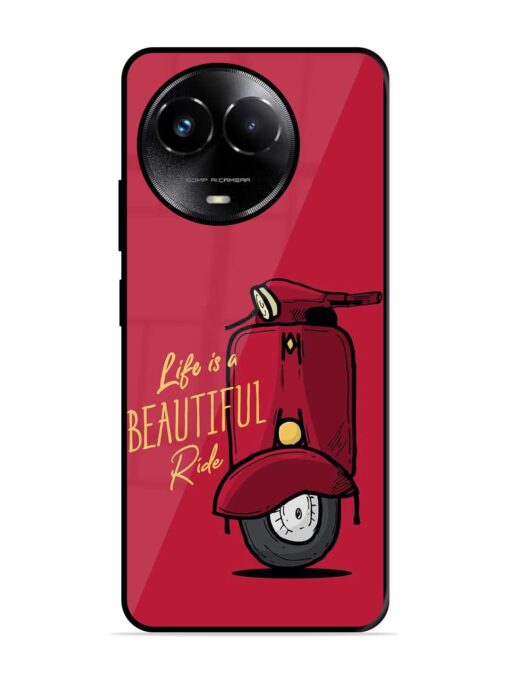 Life Is Beautiful Rides Glossy Metal Phone Cover for Realme Narzo 60X (5G) Zapvi