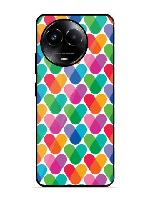 Overlapping Colors Colorful Glossy Metal TPU Phone Cover for Realme Narzo 60X (5G)