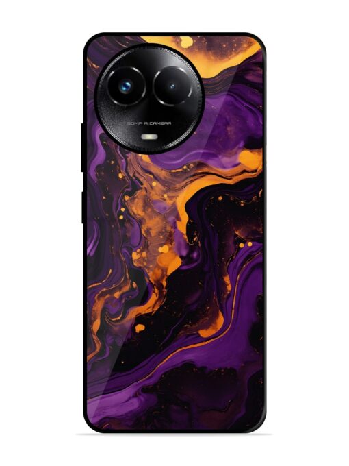 Painting Of A Purple Glossy Metal Phone Cover for Realme Narzo 60X (5G)