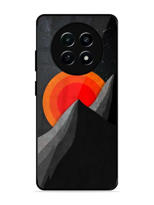 Black Mountain Glossy Metal Phone Cover for Realme Narzo 70X (5G)