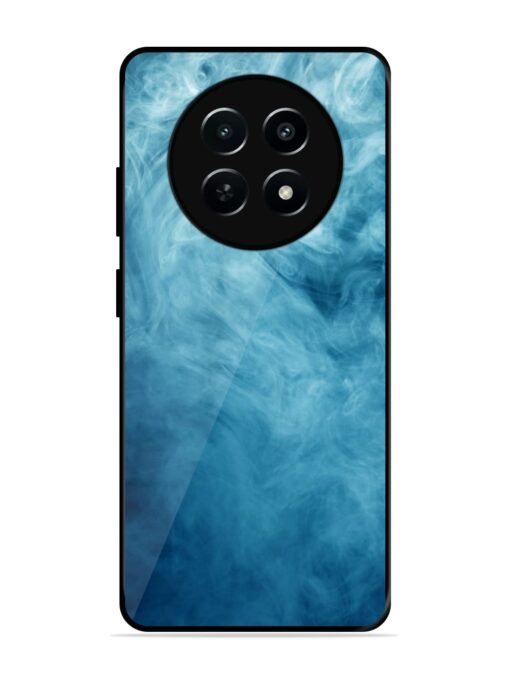 Blue Smoke Art Glossy Metal Phone Cover for Realme Narzo 70X (5G)