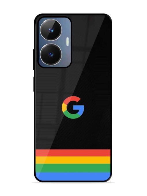 Google Logo Art Glossy Metal Phone Cover for Realme Narzo N55 Zapvi