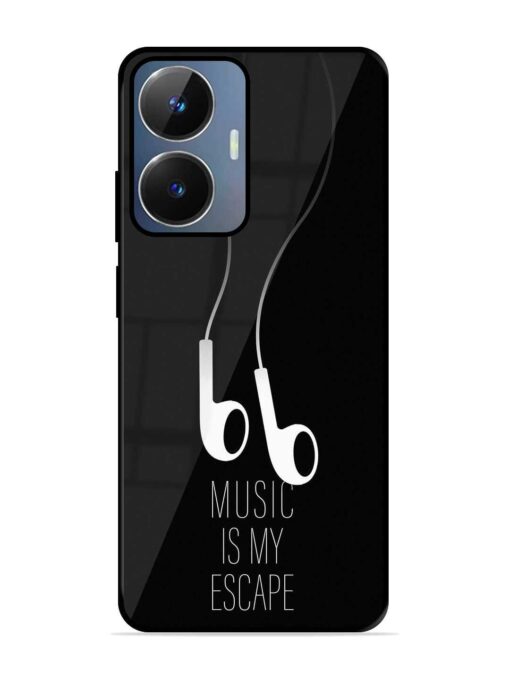 Music Is My Escape Glossy Metal Phone Cover for Realme Narzo N55 Zapvi