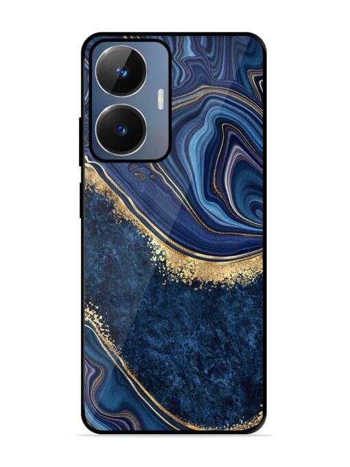 Abstract Background Blue Glossy Metal TPU Phone Cover for Realme Narzo N55 Zapvi