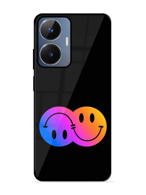 Gradient Smile Art Glossy Metal TPU Phone Cover for Realme Narzo N55 Zapvi