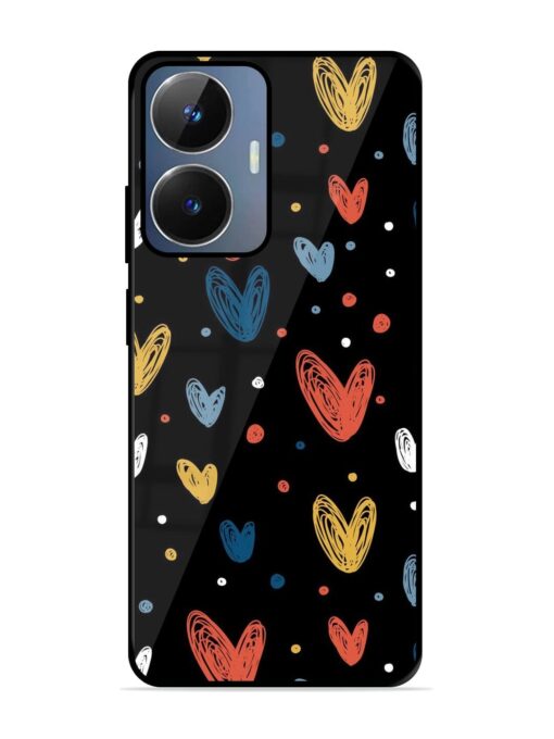 Happy Valentines Day Glossy Metal TPU Phone Cover for Realme Narzo N55 Zapvi