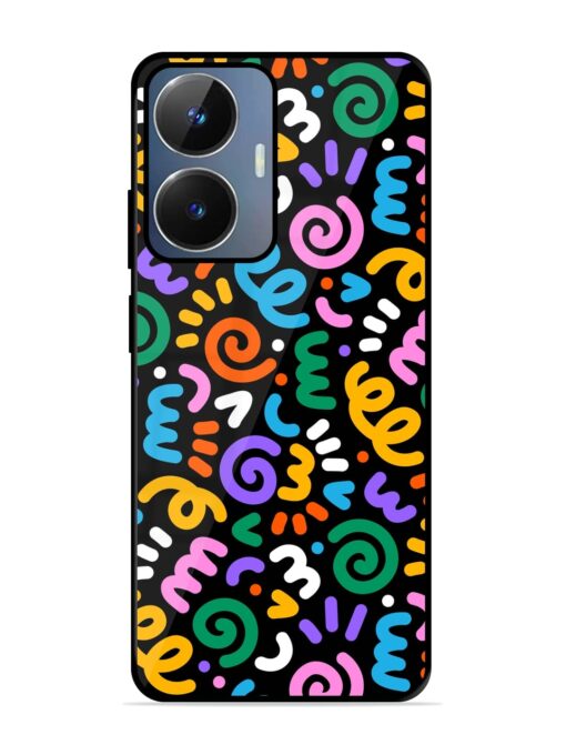 Colorful Seamless Vector Glossy Metal Phone Cover for Realme Narzo N55 Zapvi