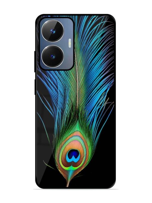 Peacock Feather Glossy Metal TPU Phone Cover for Realme Narzo N55 Zapvi