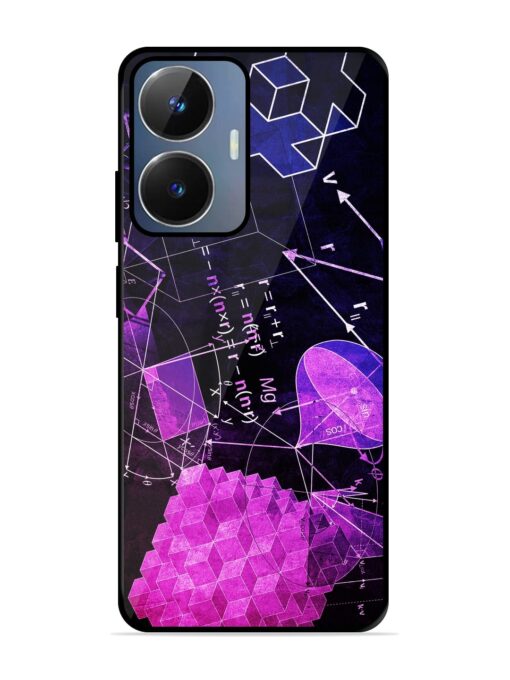 Math Physics Formula Art Glossy Metal Phone Cover for Realme Narzo N55 Zapvi