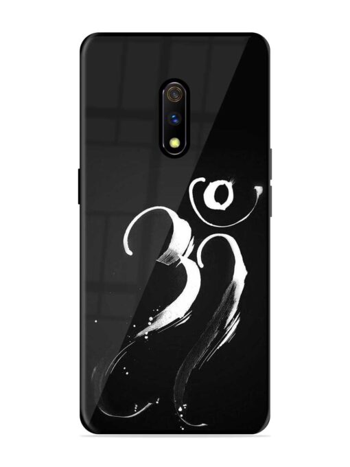 Om Logo Glossy Metal Phone Cover for Realme X Zapvi