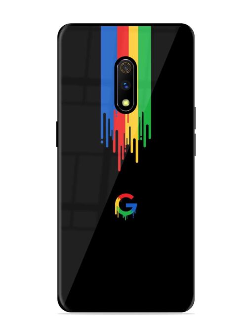 Google Logo Glossy Metal Phone Cover for Realme X Zapvi