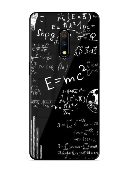 E=Mc2 Mass?Energy Equivalence Glossy Metal Phone Cover for Realme X