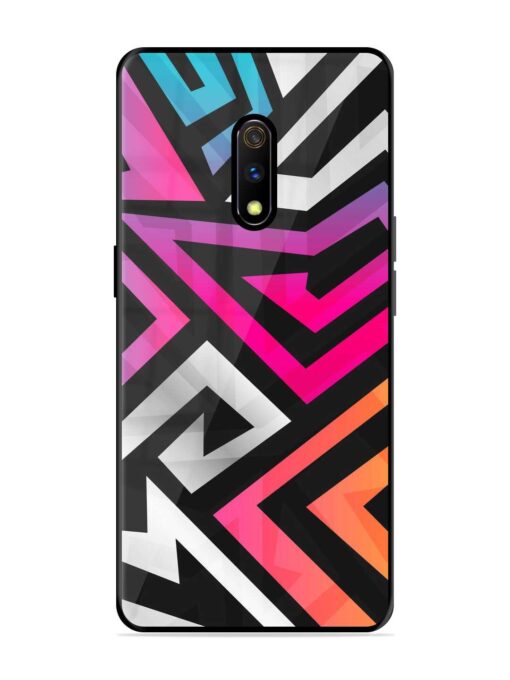 Rainbow Seamless Glossy Metal Phone Cover for Realme X Zapvi