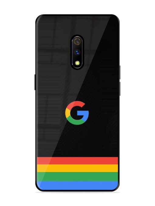 Google Logo Art Glossy Metal Phone Cover for Realme X Zapvi