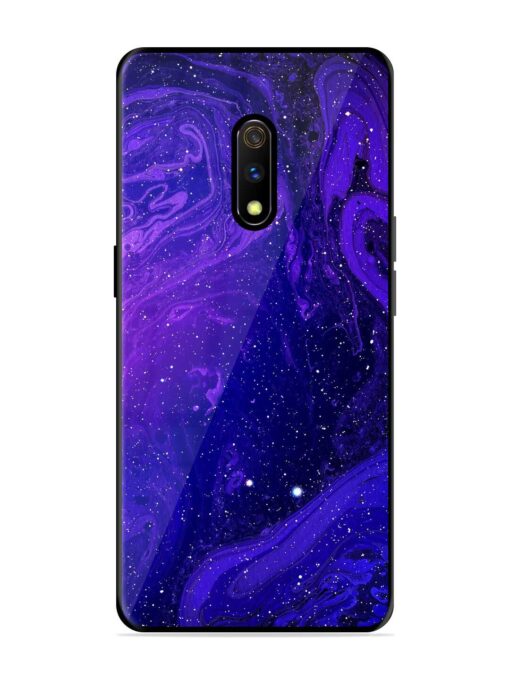 Galaxy Acrylic Abstract Art Glossy Metal Phone Cover for Realme X Zapvi