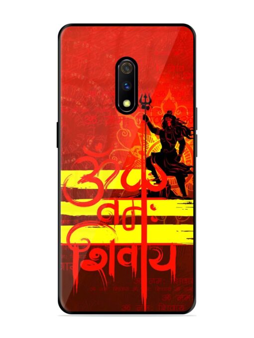 Illustration Lord Shiva Glossy Metal TPU Phone Cover for Realme X Zapvi