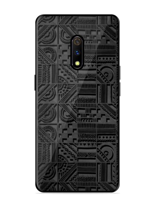 Seamless Pattern Glossy Metal Phone Cover for Realme X Zapvi