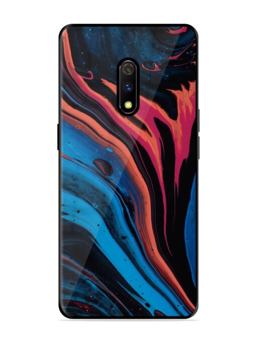 Liquefied Art Glossy Metal TPU Phone Cover for Realme X Zapvi