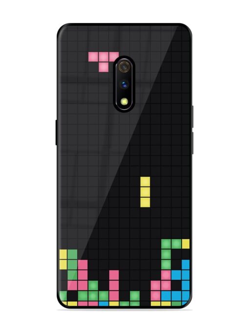 Square Game Glossy Metal TPU Phone Cover for Realme X Zapvi