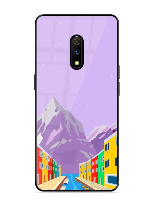 Venice City Illustration Glossy Metal Phone Cover for Realme X Zapvi