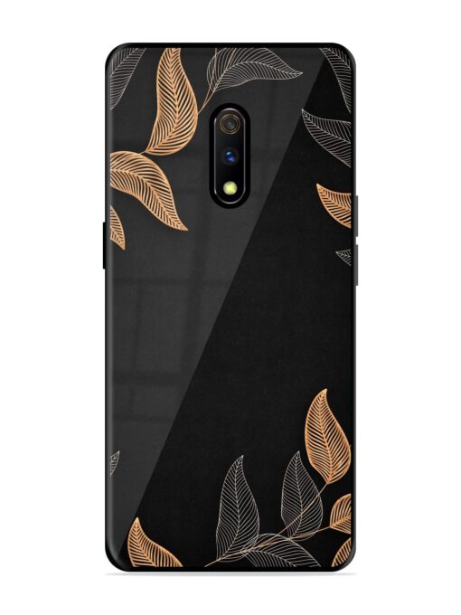 Foliage Art Glossy Metal Phone Cover for Realme X Zapvi