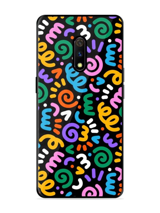 Colorful Seamless Vector Glossy Metal Phone Cover for Realme X Zapvi