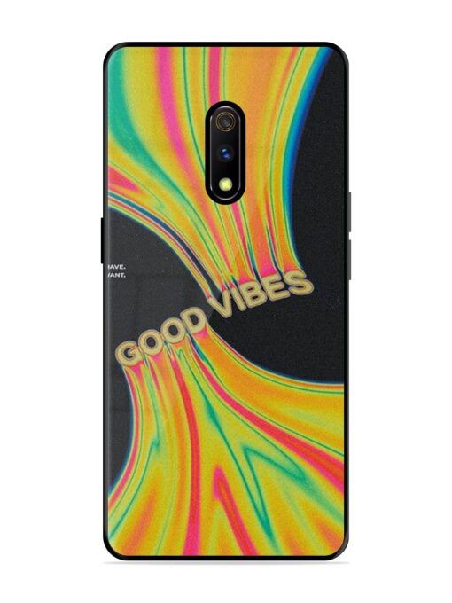 Good Vibes Glossy Metal Phone Cover for Realme X Zapvi