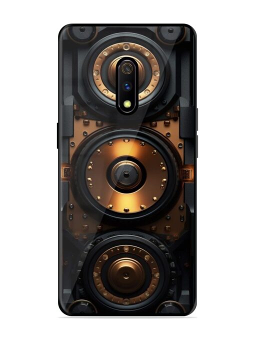 Sound Box Glossy Metal Phone Cover for Realme X Zapvi