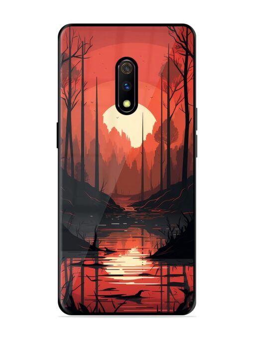 Natural Landscape Glossy Metal Phone Cover for Realme X