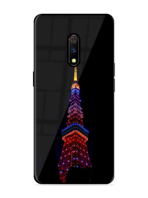 Eiffel Tower Night View Glossy Metal Phone Cover for Realme X