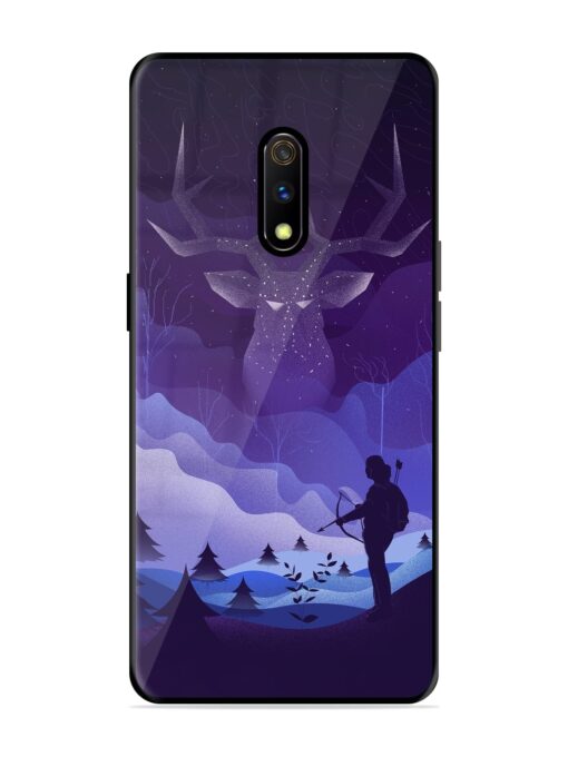 Deer Forest River Glossy Metal Phone Cover for Realme X Zapvi